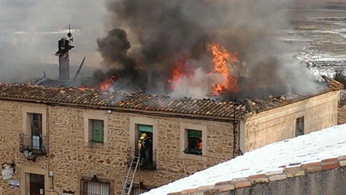 Incendio en la Casa Consistorial de Palazuelos