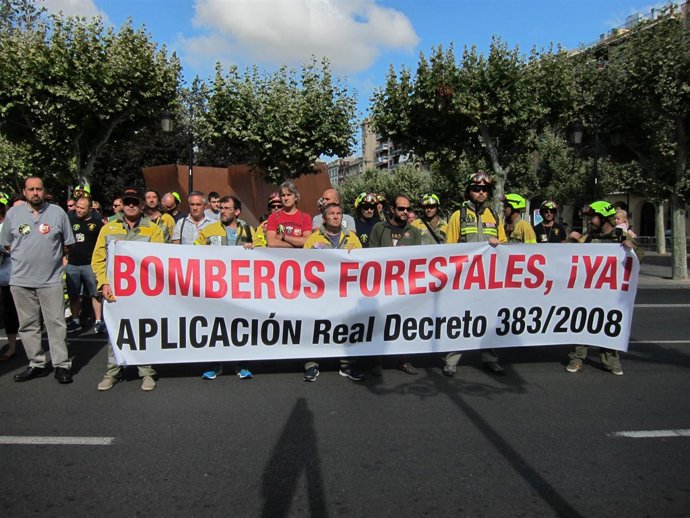 Concentración  del colectivo de extinción de incendios forestales