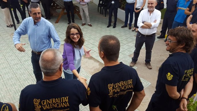 Oltra visita instalaciones de la Brigada Helitransporrtada en Castellón