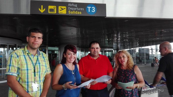 Remedios Ramos, Málaga para la Gente, en el aeropuerto