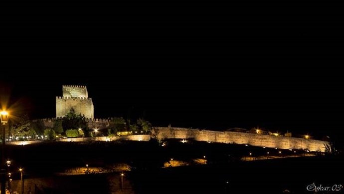 Instantánea nocturna de Ciudad Rodrigo. 