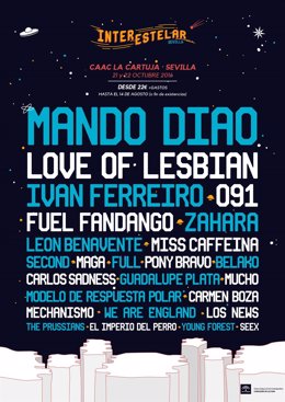 Cartel de las actuaciones del festival.