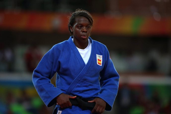 La judoca española María Bernabéu