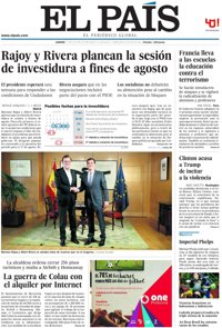 Las portadas de los periódicos de hoy, jueves 11 de agosto de 2016