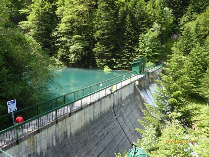 Embalse de Toran, en la Vall d'Aran (Lleida)