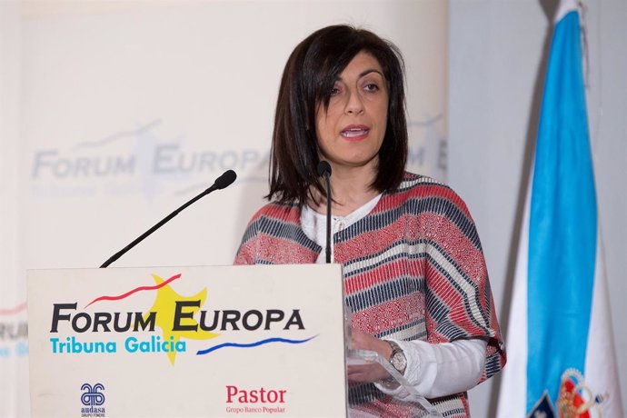 La conselleira do Medio Rural, Ángeles Vázquez, en el Forum Europa