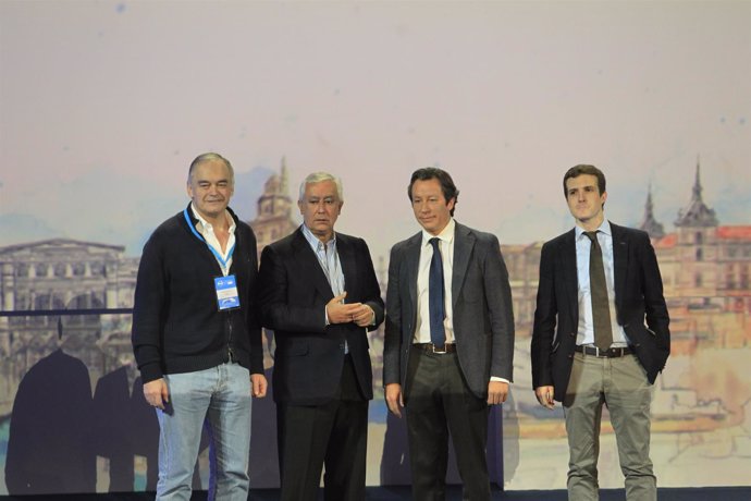 Esteban González Pons, Javier Arenas, Carlos Floriano y Pablo Casado