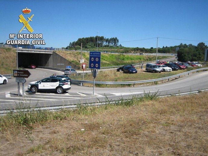 Control de la Guardia Civil de Tráfico en la Fiesta del Albariño.