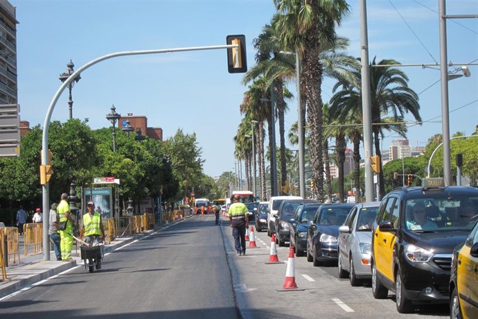 Pavimentación en la avenida Diagonal