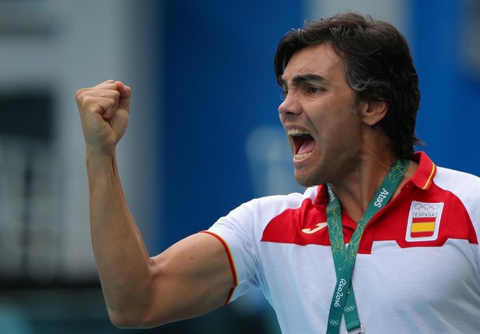 El seleccionador español de waterpolo Gabi Hernández