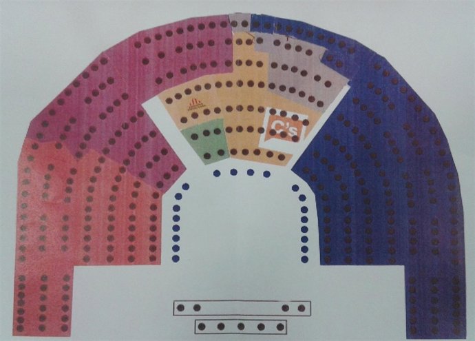 Propuesta del Mixto de reparto de escaños en el hemiciclo