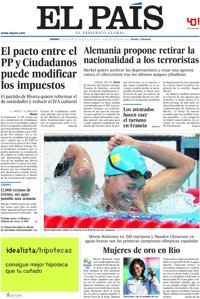 Las portadas de los periódicos de hoy, viernes 12 de agosto de 2016