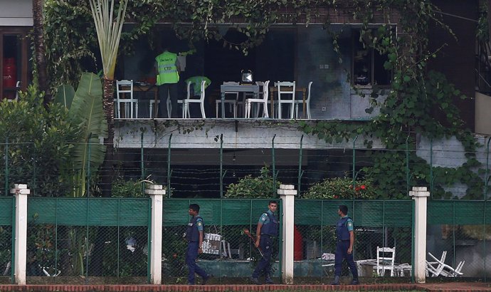 Escenario del ataque del Estado Islámico en la capital de Bangladesh, Dacca
