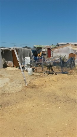 Poblado chabolista en la zona de Las Metas