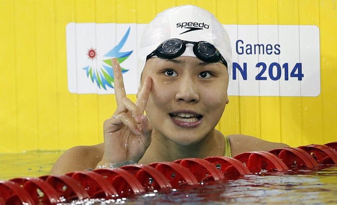 La nadadora china Chen Xinyi durante los Juegos de Asia 2014