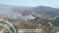 Controlado el incendio forestal en un paraje de La Viñuela