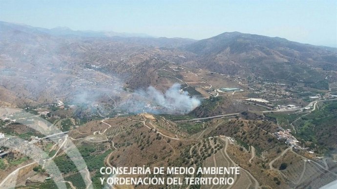 Incendio en La Viñuela