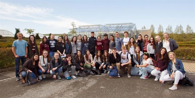 Alumnos americanos de intercambio en la finca de prácticas de la UPNA