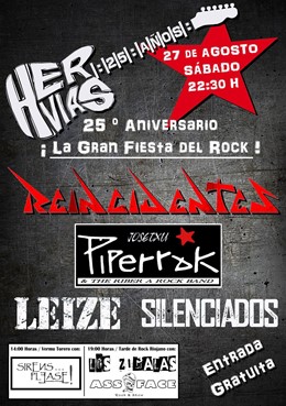 Cartel 25 aniversario festival Hervías
