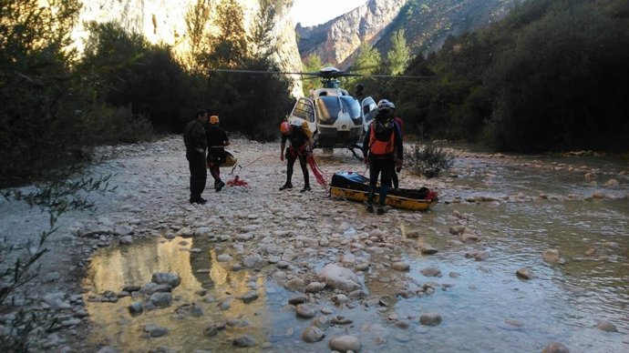 Rescate en un barranco