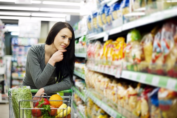 Alimentos no tan saludables ni ligeros, supermercado, comprar