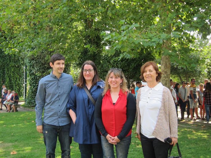 La secretaria xeral de Podemos Galicia, Carmen Santos, en la presentación