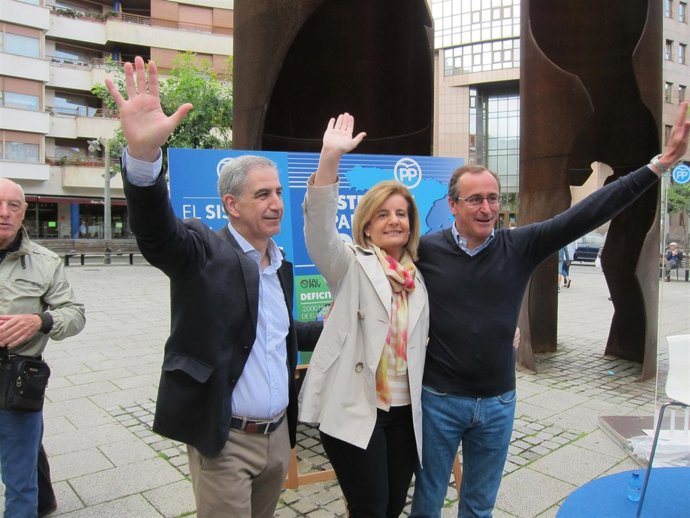 Fátima Báñez, Alfonso Alonso y Leopoldo Barreda