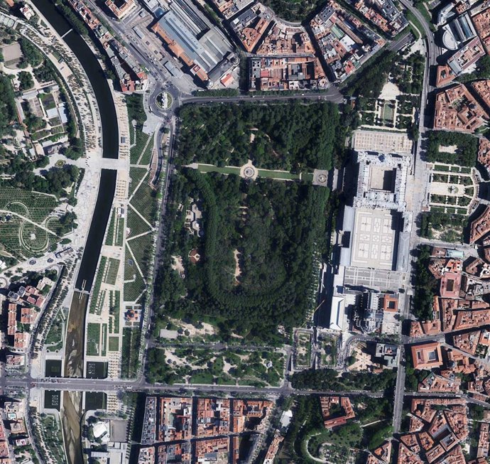 Foto aérea de la ciudad de Madrid.