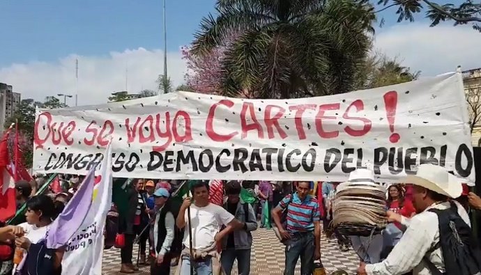 Protesta campesinos paraguay