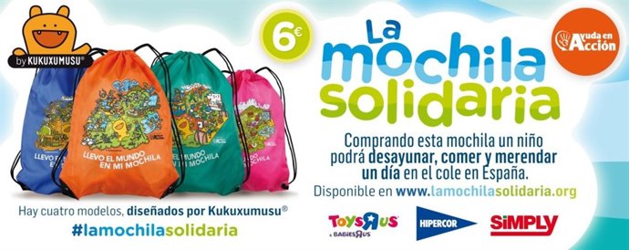 La mochila solidaria de Ayuda en Acción 