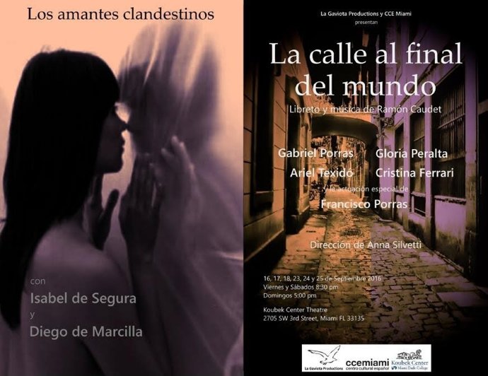 Cartel de la obra Los Amantes de Teruel en Miami