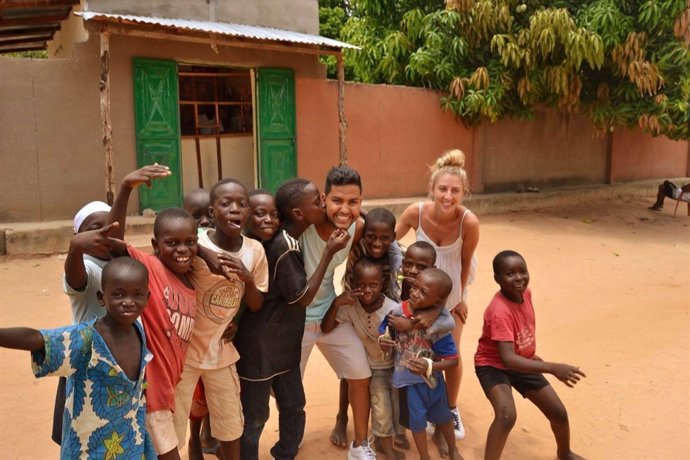 Niños del Canarias Lamin School en Gambia