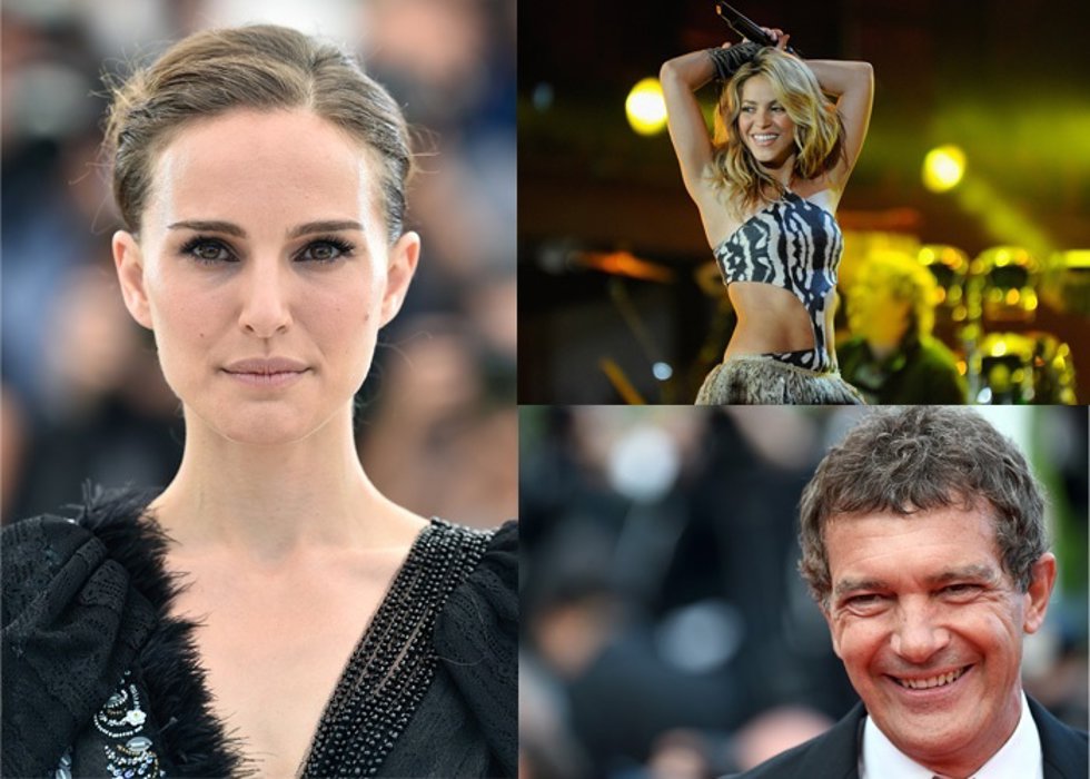 Natalie Portman, Shakira, Antonio Banderas