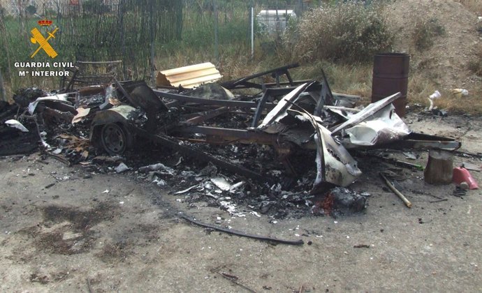 Estado caravana incendio
