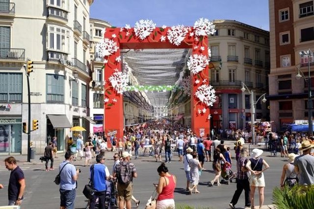 Feria Málaga, Larios, portada, centro, fiestas