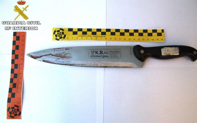 El cuchillo usado