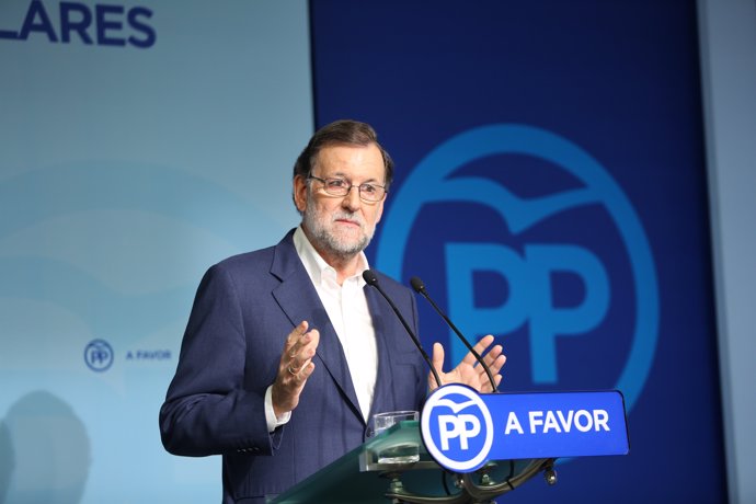 Mariano Rajoy en rueda de prensa tras el Comité Ejecutivo del PP