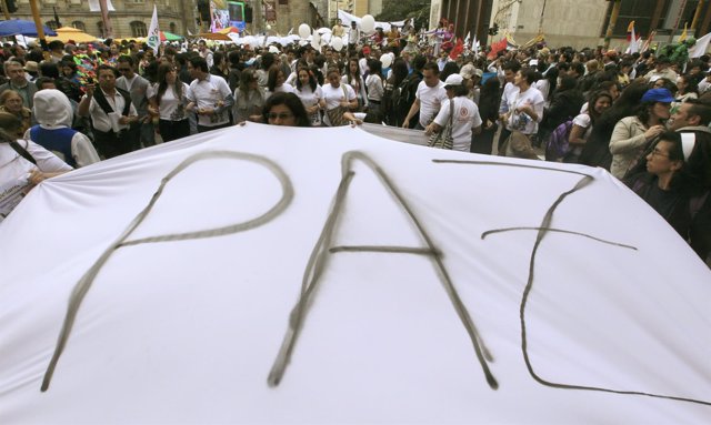 Marcha por la paz en Colombia