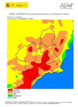 El riesgo de incendios forestales