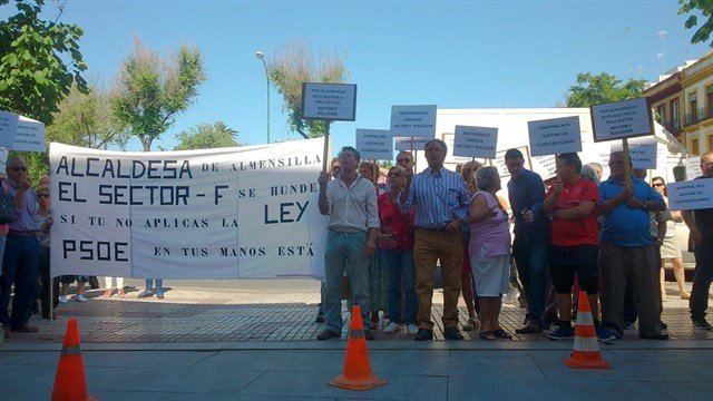 Protesta de los afectados del Sector F.
