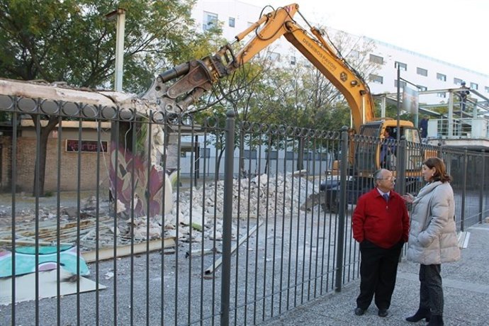 Demolición de la Pérgola en 2013.