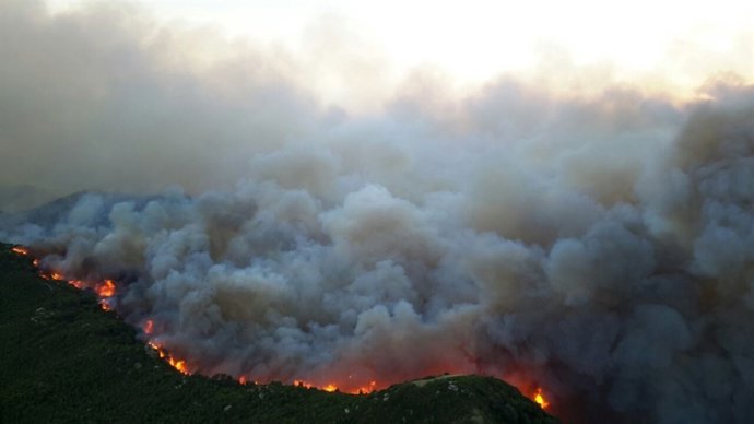 Incendio en las Cinco Villas en 2015.