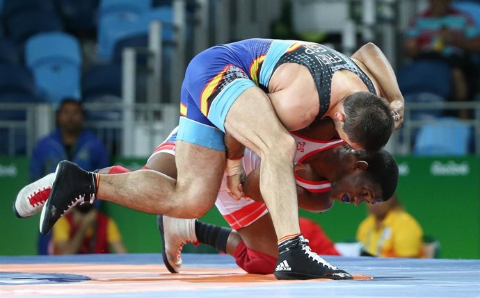 El luchador español Taimuraz Friev en los Juegos de Río