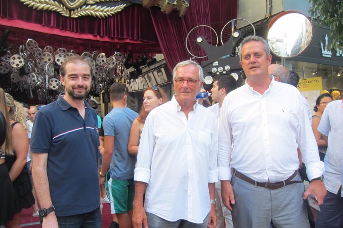 Xavier Trias, Joaquim Forn y Gerard Ardanuy (CiU) en las fiestas de Gràcia