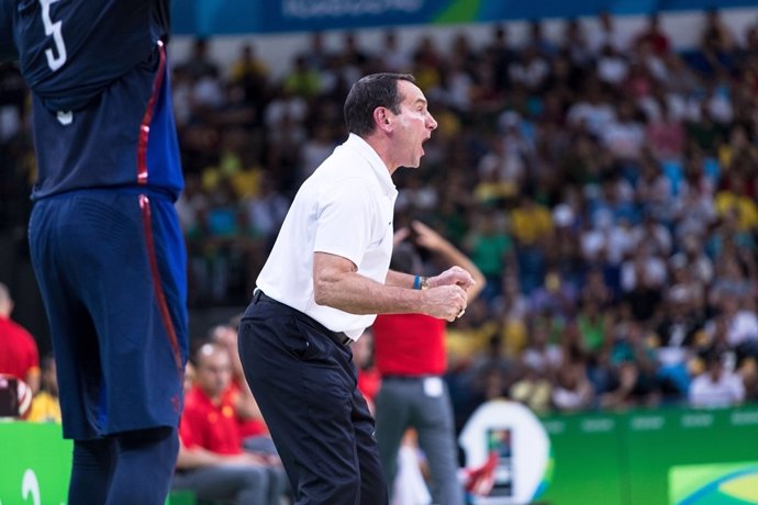 El seleccionador de Estados Unidos, Mike Krzyzewski