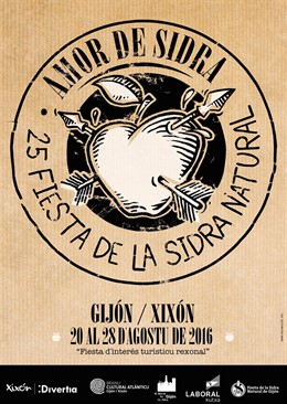Cartel de la XXV edición de la Fiesta de la Sidra Natural. 
