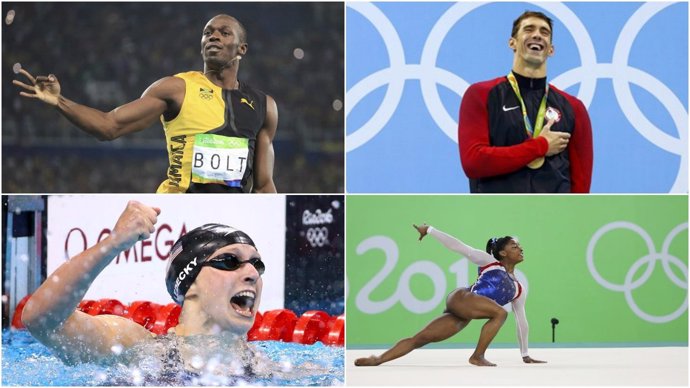 Usain Bolt Michael Phelps Katie Ledecky Simone Biles Río