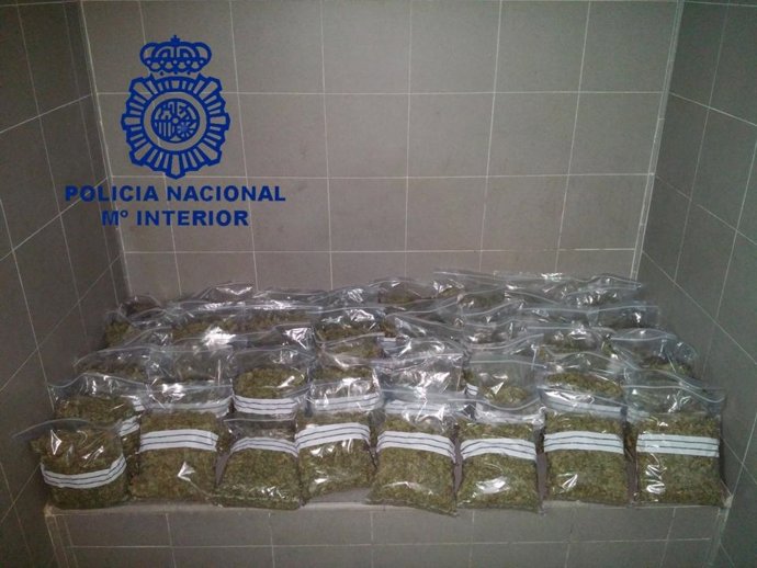Imagen de la marihuana incautada.