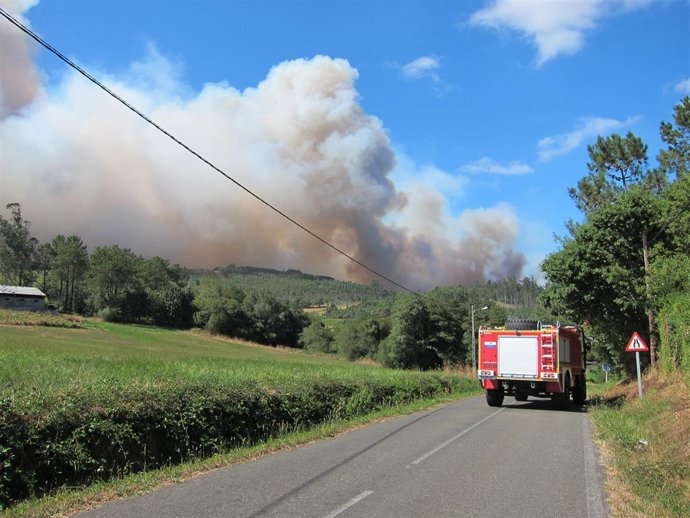 Incendio en Santiago de Compostela
