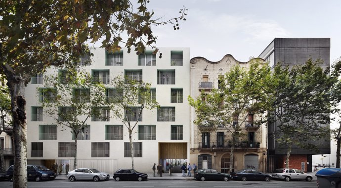 Edificio que Barcelona empieza a construir en el barrio de Fort Pienc
